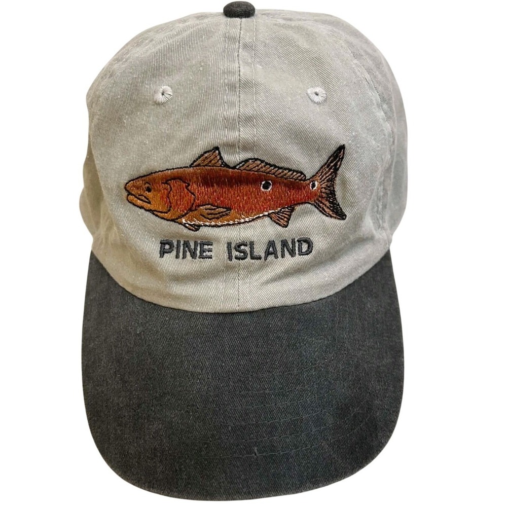 Cobra Men's Pine Island RedFish Embroidered Cotton Hat Cap